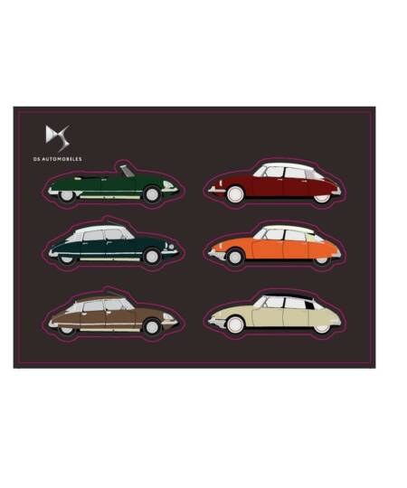 Planche de 6 Magnets DS historiques - Board of 6 Historic DS Magnets - DS Automobiles