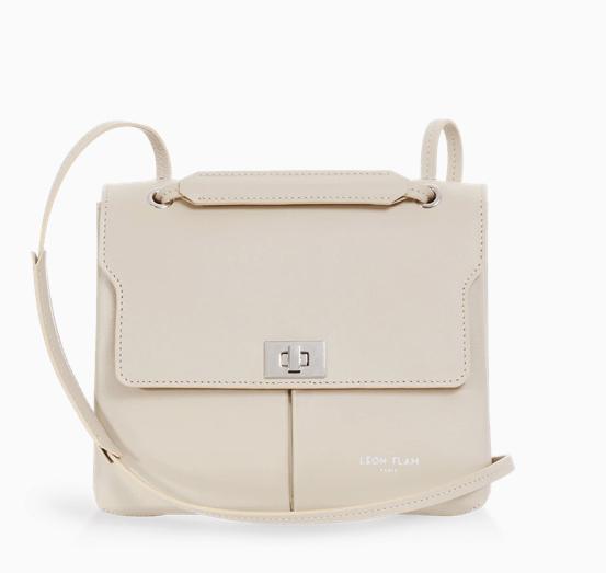 Petit sac - Little bag Amelia beige - Léon Flam Paris - made in France