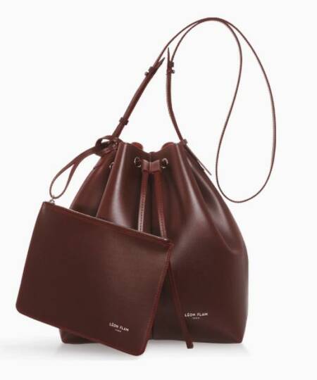 Sac sceau - Seal bag Hélène grenat Léon Flam Paris - made in France