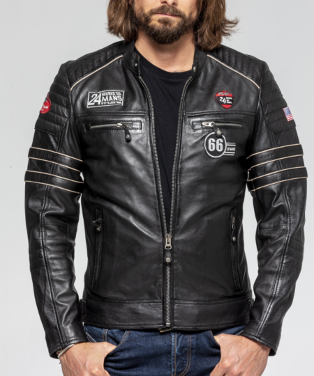 BLOUSON CUIR IRON - LEATHER JACKET IRON - LE MANS
