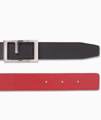 Reversible Belt Black Red - Ceinture réversible Léon Flam Noir & Rouge