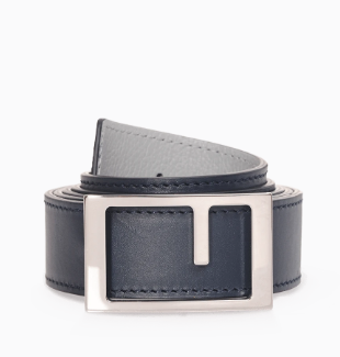 Reversible Belt Navy Grey - Ceinture réversible Léon Flam Marine & Gris