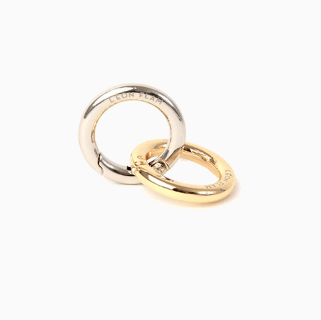 Green grained bracelet with golden ring - Bracelet grainé vert & anneau doré Léon Flam