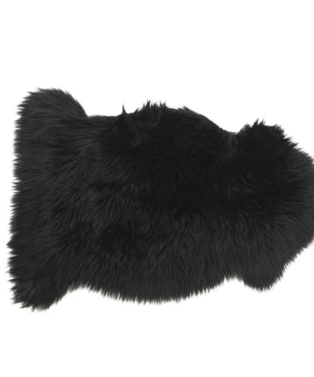 Jeté de Canapé - Black faux fur sofa throw - Amilcar Selections
