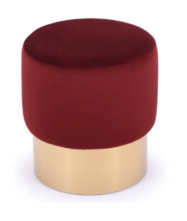 Pouf velours et métal doré – Velvet and gold metal pouffe : AMILCAR SELECTION.