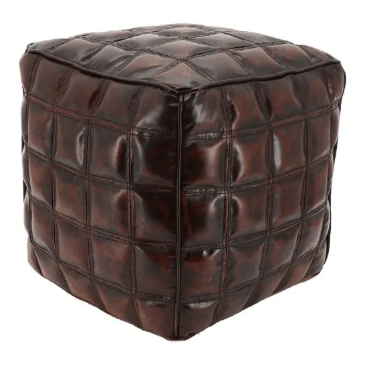 Pouf en cuir - Leather Pouf - AMILCAR SELECTIONS.