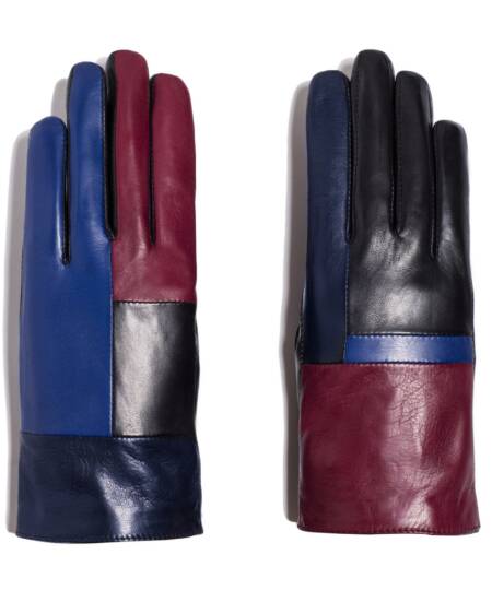 Maison Fabre - ELEMENTS T DS Gants femme dissemblables en 100% agneau - Dissimilar women's gloves in 100% lamb