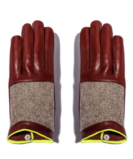 Maison Fabre - Précédent F LARZAC ND Gants femme en agneau et laine de race Lacaune - Women's gloves in lambskin and Lacaune wool