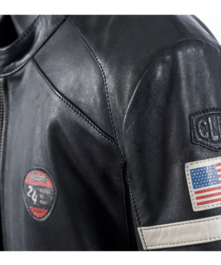 VESTE EN CUIR HOMME SHELBY - LEATHER JACKET MAN SHELBY - 24H DU MANS